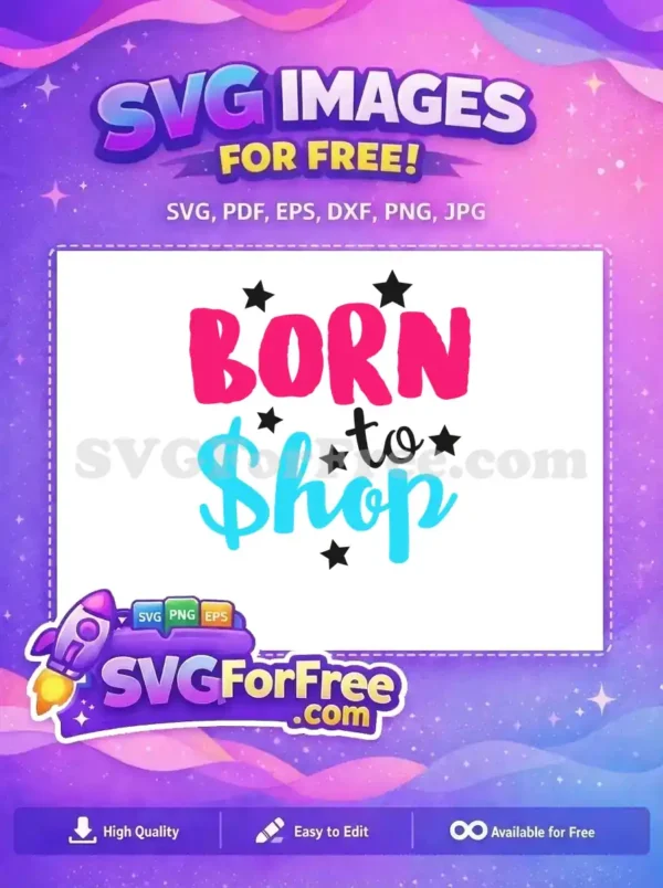Free Pink Born Free Blue Shop Shopping Lover Free SVG