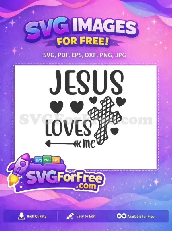 Free Jesus Loves Me Hearts Cross Free Shopping Lover Quotes Free SVG
