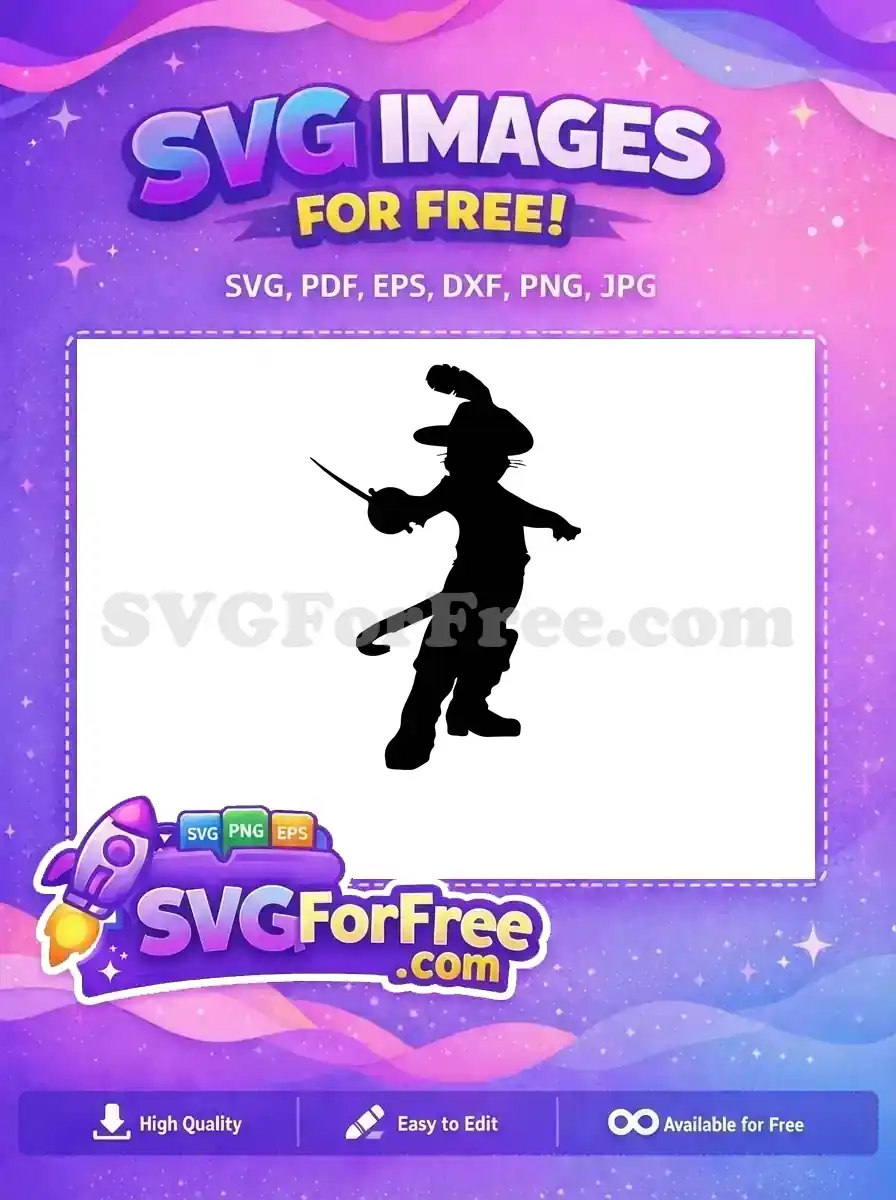 Free Puss In Boots Free Fencing Stance Shrek Free SVG