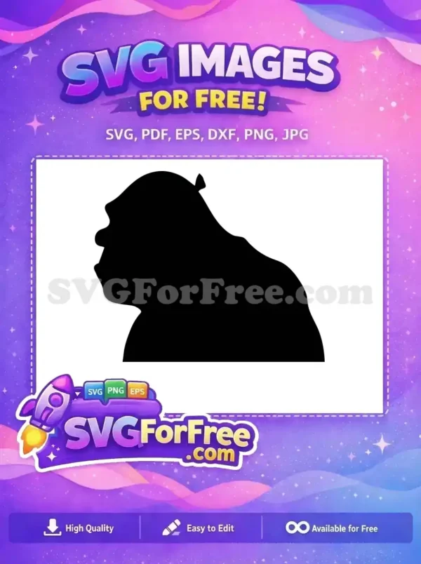 Free Silhouette Head Free Ogre Cartoon Shrek Free SVG Free Silhouette Head Free Ogre Cartoon Shrek Free SVG