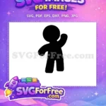 Free Simple Silhouette Free Waving Hand Shrek Free SVG - Instant Download