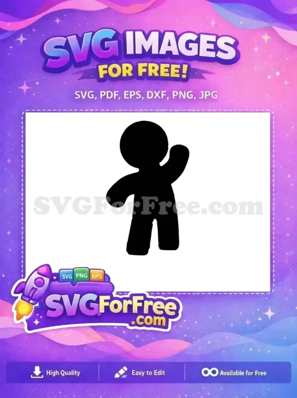 Free Simple Silhouette Free Waving Hand Shrek Free SVG