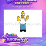 Free Goofy Eyes Free Raised Hands Simpsons Homer Free SVG - Instant Download