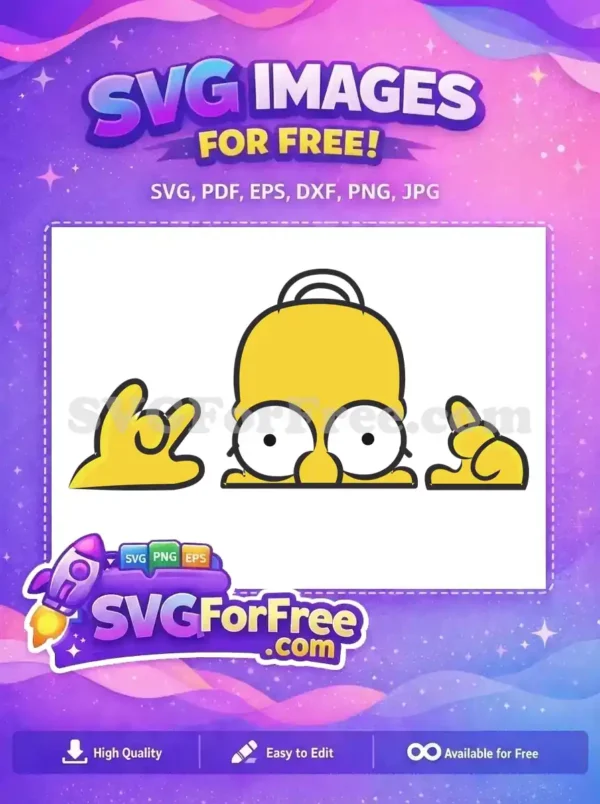 Free Rock Gesture Free One Eye Simpsons Free SVG