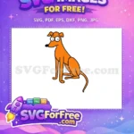 Free Santa's Little Helper Free Orange Dog Simpsons Free SVG - Instant Download
