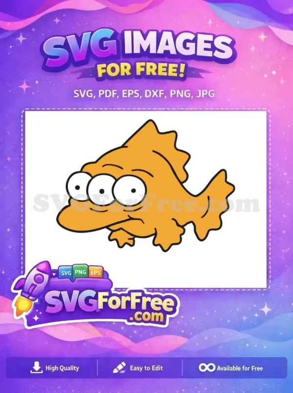 Free Three Eyed Orange Fish Free Blinky Simpsons Free SVG Free Three Eyed Orange Fish Free Blinky Simpsons Free SVG