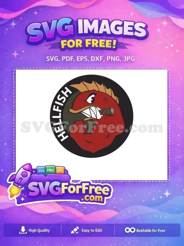Free Angry Red Hellfish Free Simpsons Cigar Free SVG