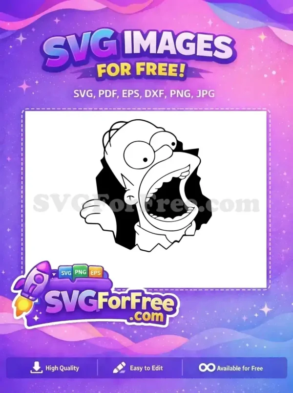 Free Shocked Homer Simpson Free Mouth Open Simpsons Free SVG Free Shocked Homer Simpson Free Mouth Open Simpsons Free SVG