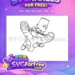 Free Angry Bart Simpson Free Slingshot The Simpsons Free SVG - Instant Download