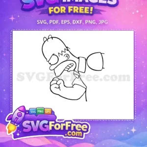 Free Angry Homer Simpson Free Clenched Fist Simpsons Free SVG