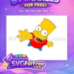 Free Yellow Bart Simpson Free Open Mouth Disney Free SVG - Instant Download