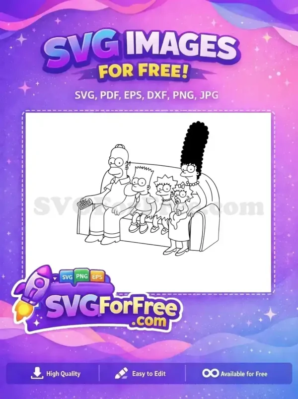 Free Couch Potato Homer Free Entire Family Simpsons Free SVG Free Couch Potato Homer Free Entire Family Simpsons Free SVG