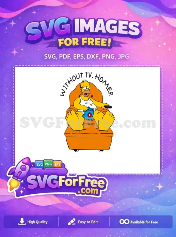 Free Homer Couch Potato Free Chips Simpsons Free SVG