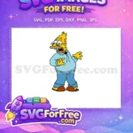 Free Grandpa Simpson Angry Expression Free Disney Character Simpsons Free SVG - Instant Download