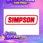 Free Simpsons Red Logo Free Red Simpsons Font Free SVG - Instant Download