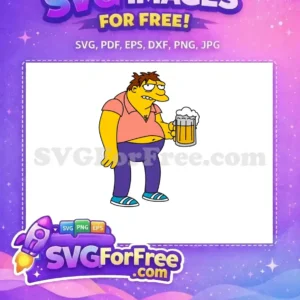 Free Barney Gumble Beer Free Simpsons Character Disney Free SVG