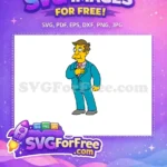 Free Seymour Skinner Nervous Free Teal Suit Simpsons Free SVG - Instant Download