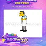 Free Grumpy Moe Free Bowtie Simpsons Character Free SVG - Instant Download