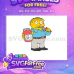 Free Ralph Wiggum Paste Free Toothbrush Simpsons Free SVG - Instant Download