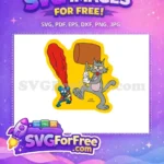 Free Itchy Scratchy with Mallet Free Dynamite Simpsons Free SVG - Instant Download