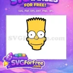 Free Yellow Skin Free Black Outline Bart Simpsons Free SVG - Instant Download
