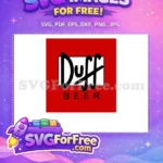 Free Duff Logo Free Simpsons Beer Advertisement Free SVG - Instant Download