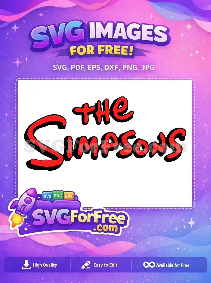 Free Red Simpsons Font Free Family Logo Movie Free SVG