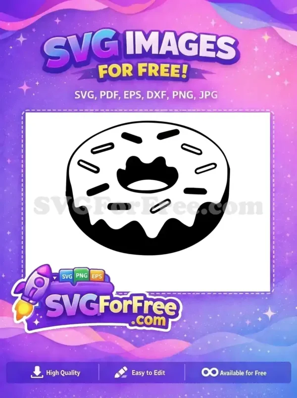 Free Sprinkled Design Free Simpsons Donut Character Free SVG