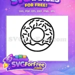Free Donut Outline Free Sprinkles Simpsons Free SVG 2 - Instant Download