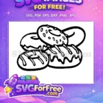 Free Simpsons Donut Pile Free Icing Glaze Simpsons Free SVG - Instant Download