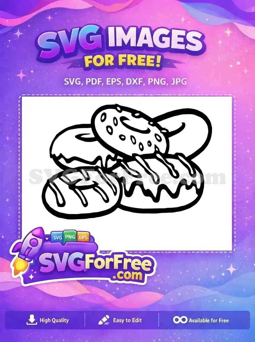 Free Simpsons Donut Pile Free Icing Glaze Simpsons Free SVG