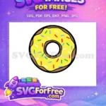 Free Simpsons Donut Free Yellow Sprinkles Simpsons Free SVG - Instant Download
