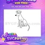 Free Simpsons Santa's Little Helper Dog Free Cartoon Character Free SVG - Instant Download