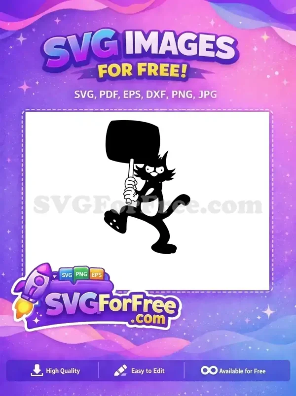 Free Itchy Angry Eyes Free Scratchy Protest Simpsons Free SVG