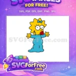 Free Maggie Simpson Pacifier Free Blue Dress Simpsons Free SVG 2 - Instant Download