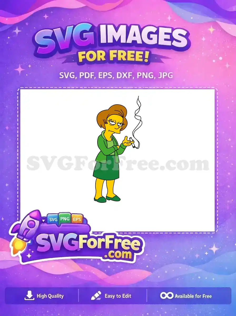 Free Patty Bouvier Smoking Free Springfield Simpsons Free SVG