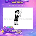 Free Patty Bouvier Smoking Free Black Dress Simpsons Free SVG 1 - Instant Download