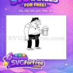 Free Grumpy Man Holds Beer Free Simpsons Character Movie Free SVG - Instant Download