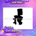 Free Bart Simpson Silhouette Free Disney Simpsons Family Free SVG - Instant Download