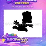Free Leaping Bart Simpson Free Silhouette Simpsons Free SVG - Instant Download