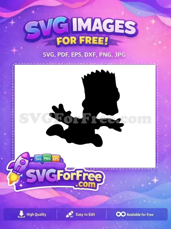 Free Leaping Bart Simpson Free Silhouette Simpsons Free SVG Free Leaping Bart Simpson Free Silhouette Simpsons Free SVG