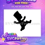 Free Silhouette Bart Free Simpson Happy Dance Movie Free SVG - Instant Download