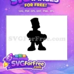 Free Silhouette Bart Simpson Free Hands Hips Simpsons Free SVG - Instant Download
