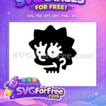 Free Wacky Face Lisa Free Pearl Necklace The Simpsons Free SVG - Instant Download