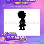 Free Lisa Simpson Silhouette Free Cartoon Character Simpsons Free SVG - Instant Download