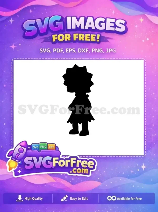 Free Lisa Simpson Silhouette Free Cartoon Character Simpsons Free SVG