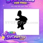 Free Homer Simpson Silhouette Free Dancing Pose Simpsons Free SVG - Instant Download