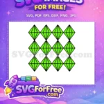 Free Neon Green Plumbob Free Diamond Sims Free SVG - Instant Download