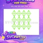 Free Repeating Neon Plumbobs Free Sims Pattern Green Free SVG - Instant Download