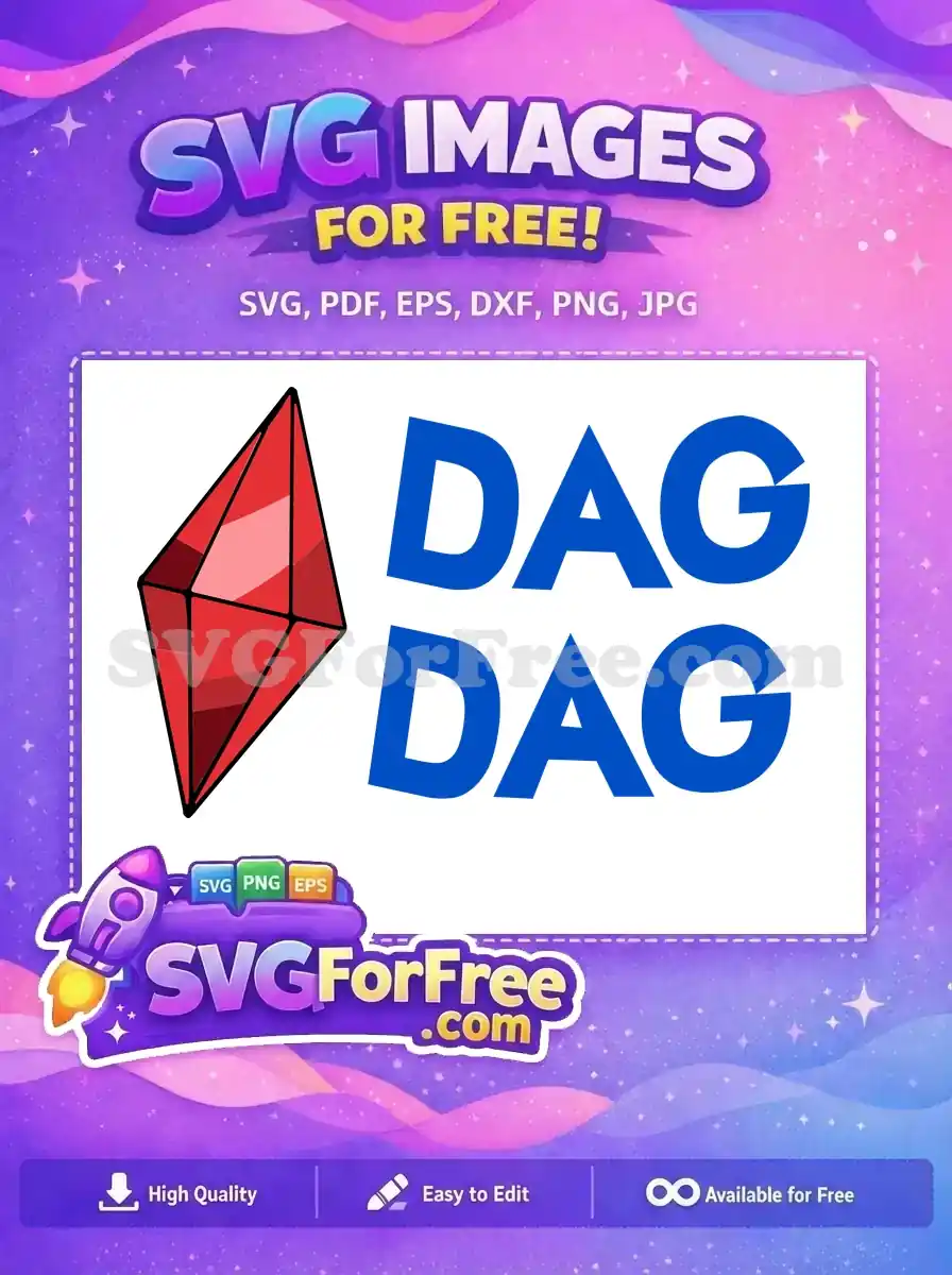 Free Red Plumbob Free Blue DAG DAG Sims Free SVG